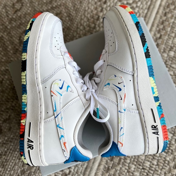 Nike Air Force 1 LV8 GS Multicolor Sneakers Size 4.5 Youth W/Original Box - Picture 7 of 16
